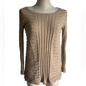 Lands End Ribbed Crew Neck Sweater Small Petite